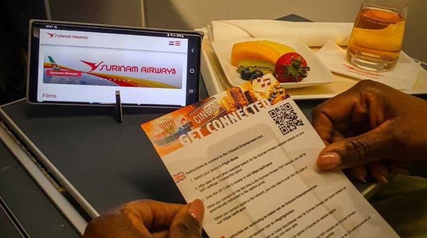 SURINAM AIRWAYS BIEDT INFLIGHT ENTERTAINMENT VIA NEDERLANDS AIRFI